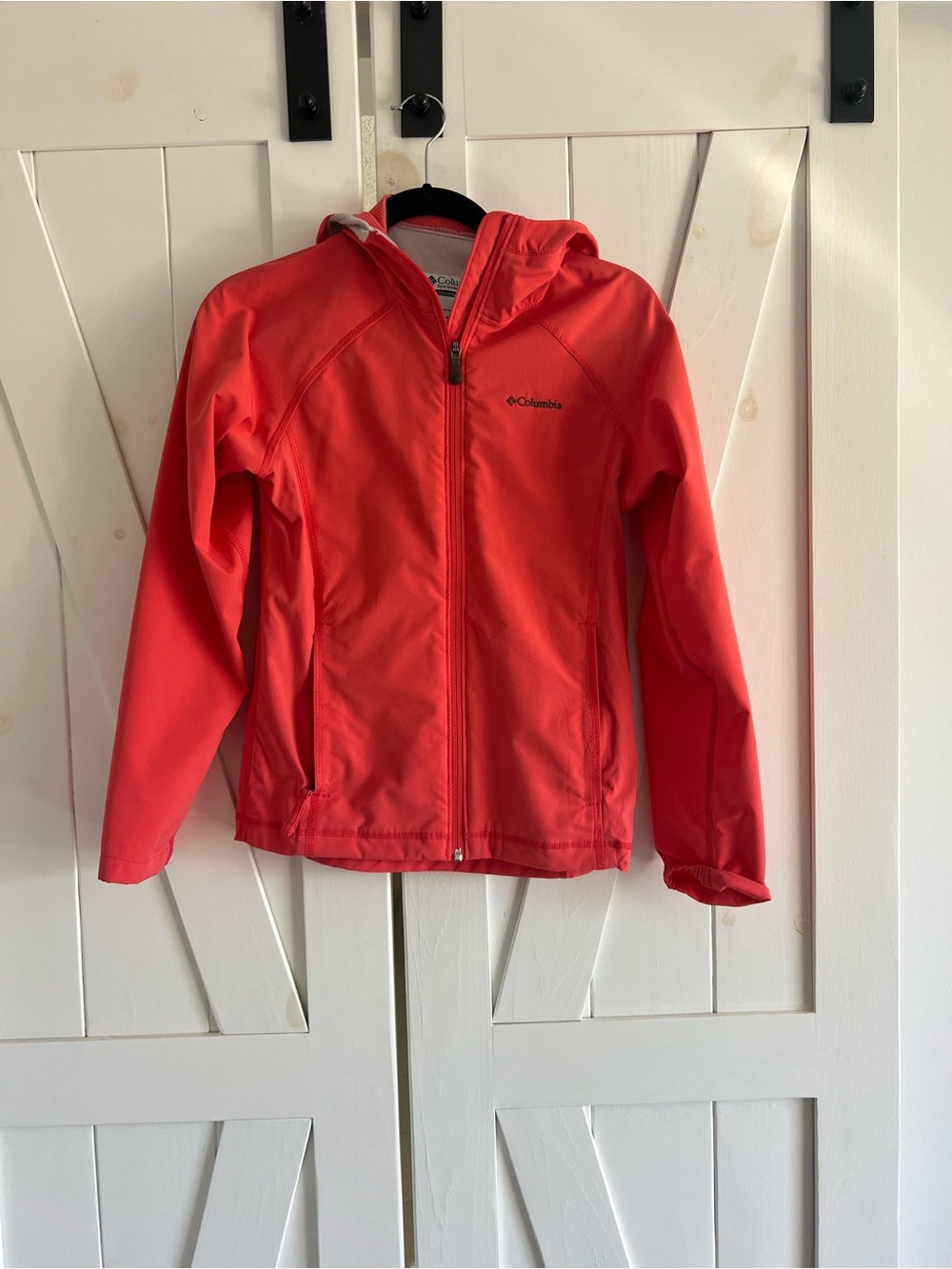 Columbia Youth Lightweight Hooded Jacket Coral Pink 14/16